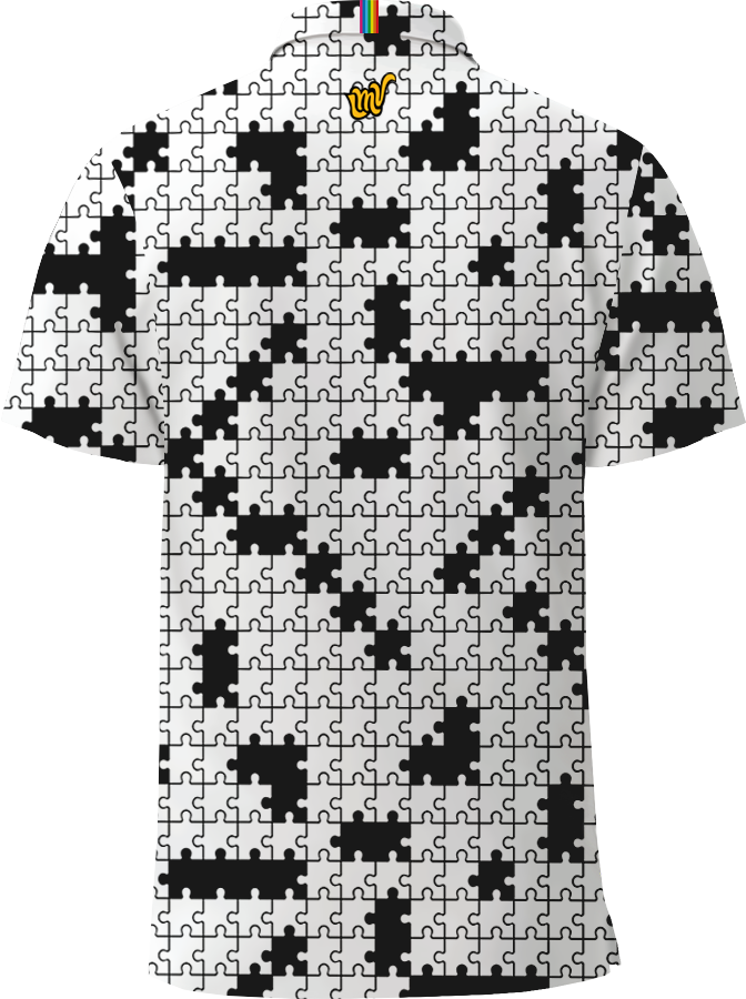 MEN POLO Puzzle - BLACK & WHITE