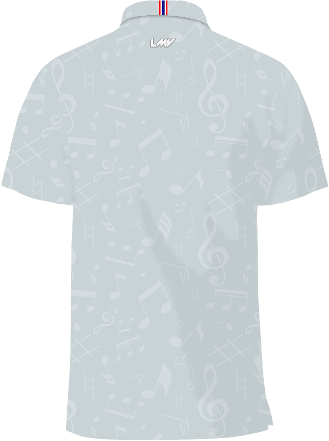 MEN POLO Icon - GRAY MUSIC NOTE