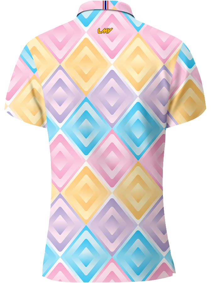 WOMEN POLO Diamond 3D - PASTEL