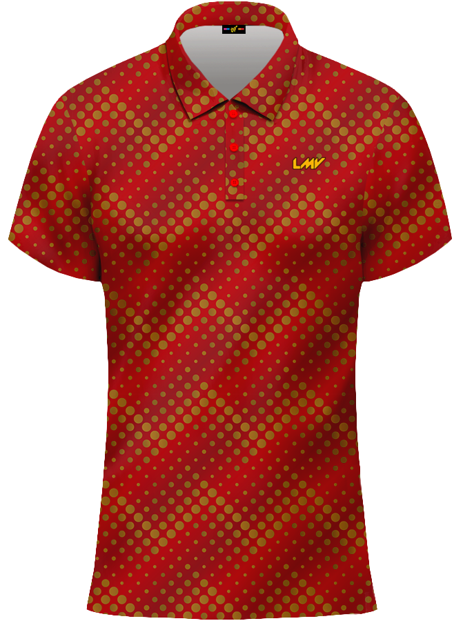 WOMEN POLO Ripple - LUCKY RED